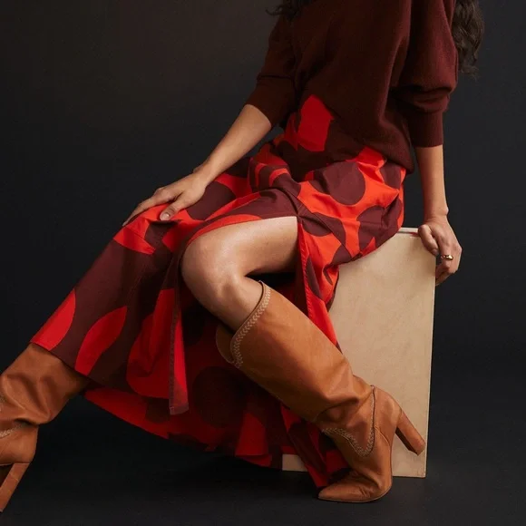 Farm Rio for Anthro NWT XS & XL but runs small side zip w/pockets skirt w/slit. - Picture 2 of 9